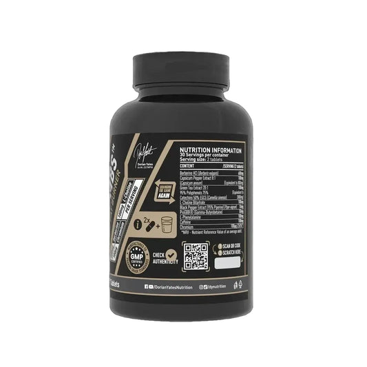 Dorian Yates - DY Nutrition - Shadow Line Black Bombs - Fat Burner - 60 Tablets