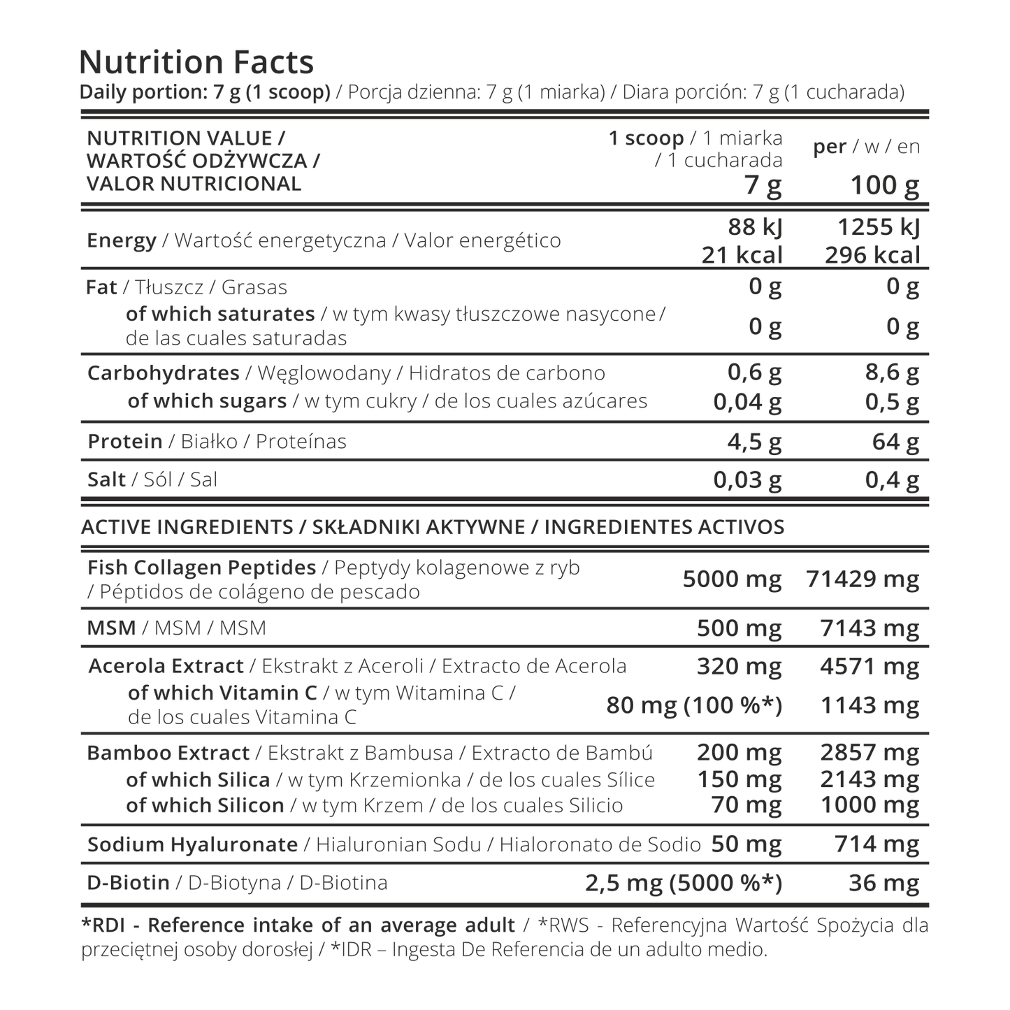 7Nutrition Marine Collagen 315g