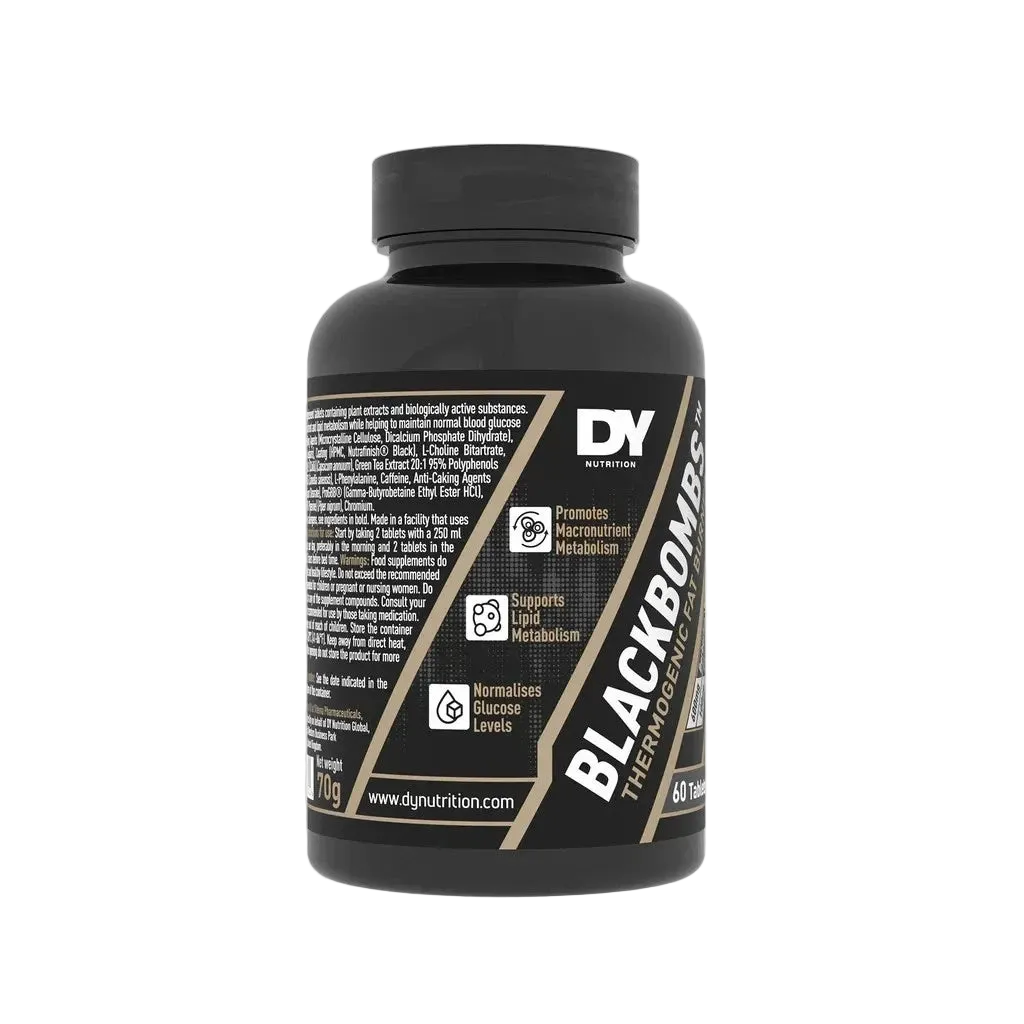 Dorian Yates - DY Nutrition - Shadow Line Black Bombs - Fat Burner - 60 Tablets